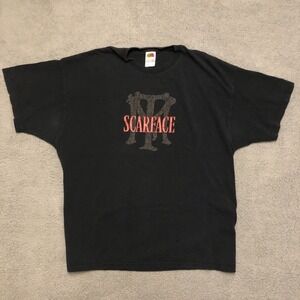 Vtg Y2k Scarface Shirt Double Sided 2XL Movie Say Hello To My Little Friend